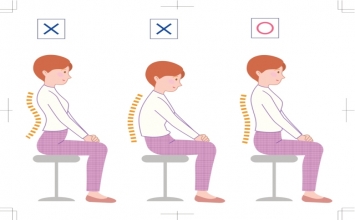 Chú ý điều chỉnh tư thế để không còng lưng và mất dáng
